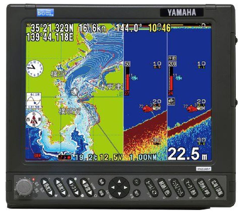 最新版！標準装備品  YFHII-104S-FADi 200kHz-1kW/50kHz-2kW YAMAHA ( ヤマハ ) 10.4型 デジタル GPS プロッタ魚探 YFH2-104S-FADi　HE-731S 同等品[]